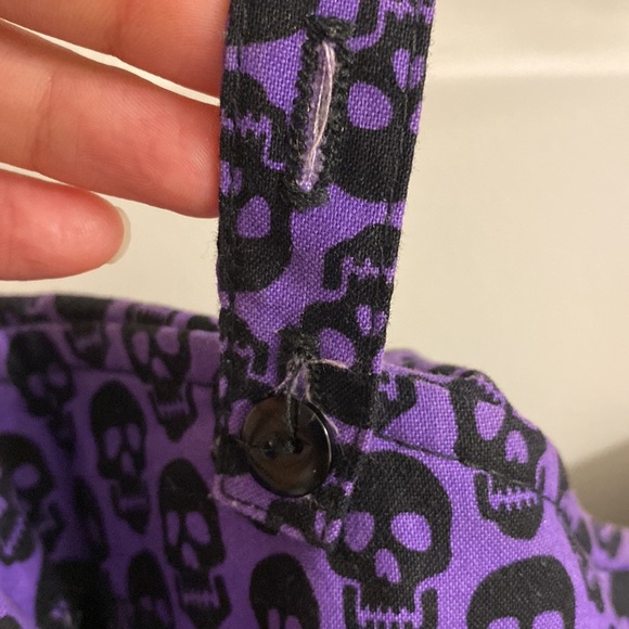 Y2k Black Leopard Print Pinup Dress with skulls - Picture 6 of 9